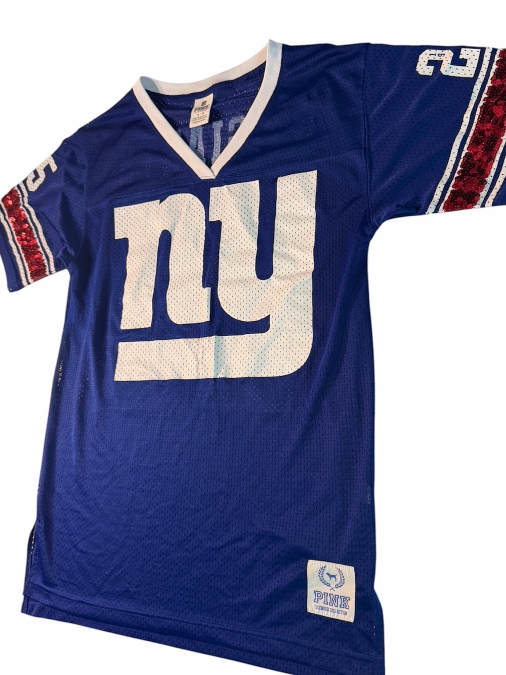 Victoria’s Secret Pink | Rare NFL New York Giants Sequin Mesh Football Jersey